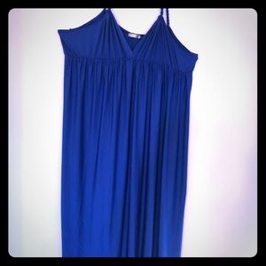 Dress long corded straps elastic back
